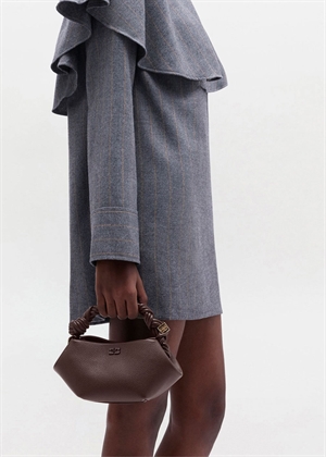 Ganni Bou mini grained bag Chicory Coffee A7275 Ganni 